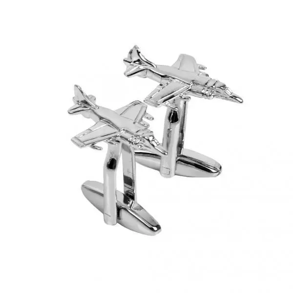  Pack of 2 PCS Mens Shirt Suit Decor Accessories Marines Plane Design Cuff Link Cufflinks silver color