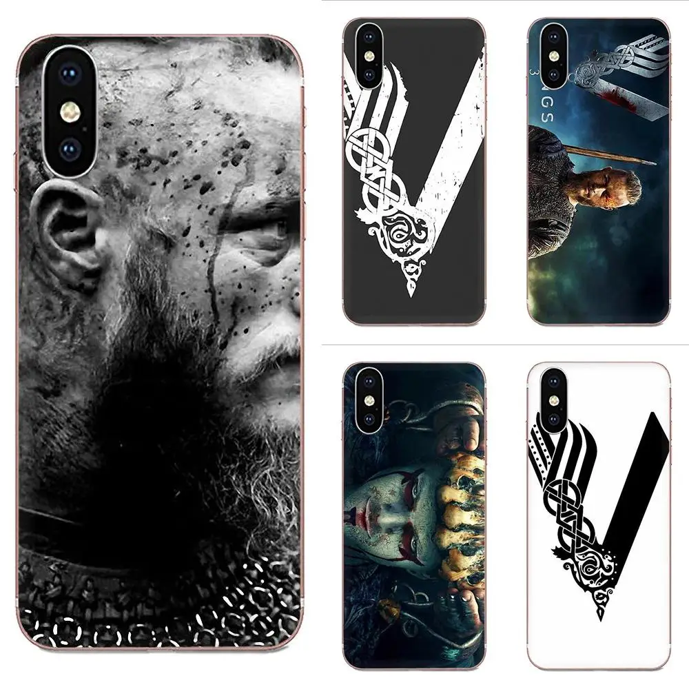 Для Apple iPhone 11 Pro X XS Max XR 4 4s 5 5C 5S SE 6 6S 7 8 Plus Мягкий Кап сериал Викинги красочных