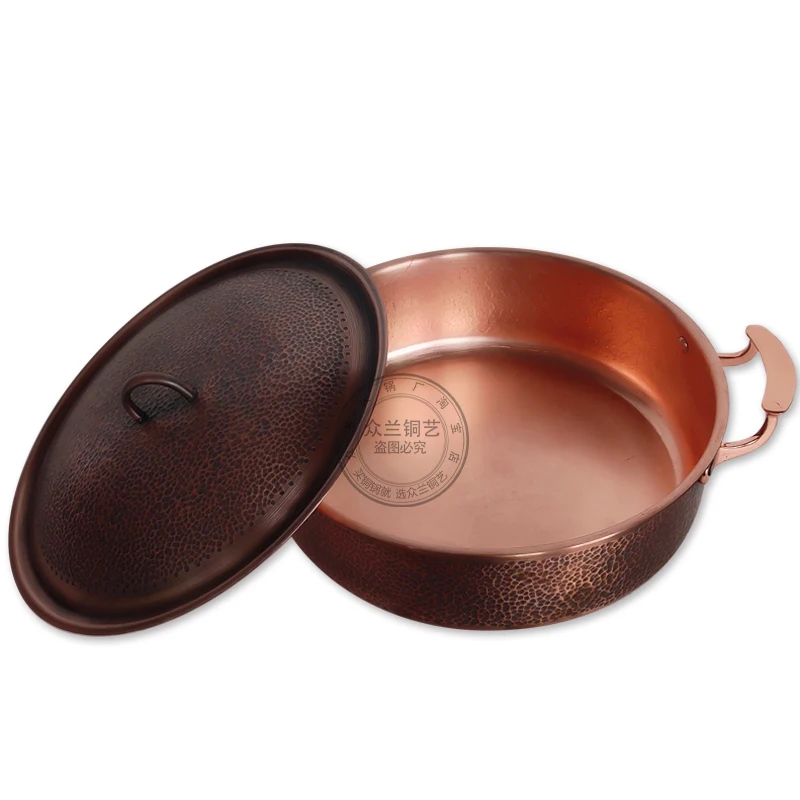 Antique copper pot pure copper thickening induction cooker copper hot