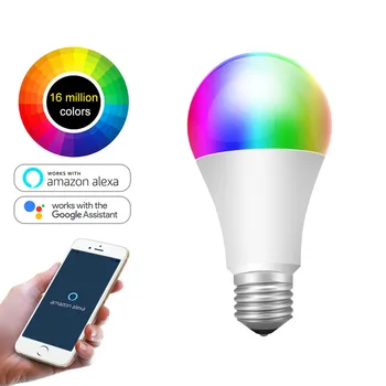 

WiFi Smart Light Bulb RGB White Warm Magic LamDimmable LED WiFi Bulbs Compatible with Amazon Alexa Google Home Smartphone Bulb
