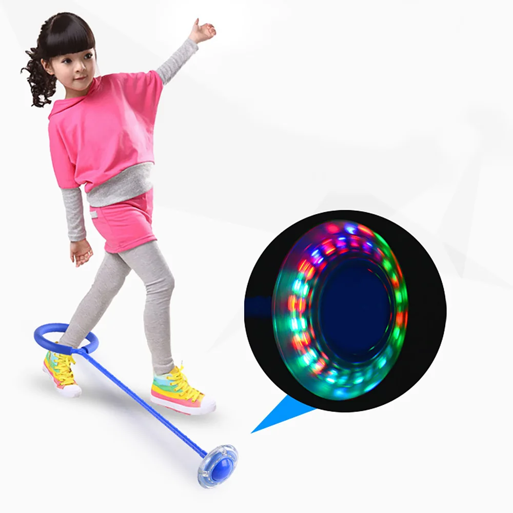 

5 Colors Flashing skip ball Fun Toy Outdoor For Kids Colorful Ankle Sport increased wisdom and happy 62x16x9cm