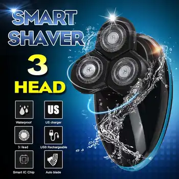 

Men Washable Rechargeable 3D Smart Wet Dry Electric Shaver Wireless Electric Shaving Beard Machine Razor Beard Trimmer