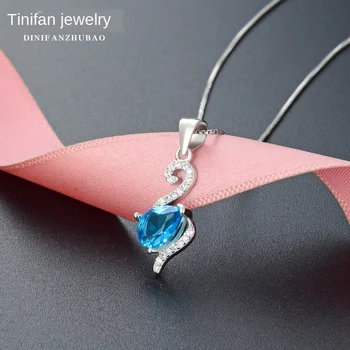 

Simple Temperament S925 Sterling Silver Diamond Set Pendant Artistic Hipster Note Short Clavicle Chain Pendant Ornament Jewelry