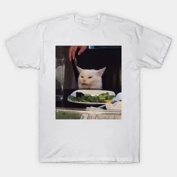 

Men t-shirt Dinner cat meme tshirt Women t shirt