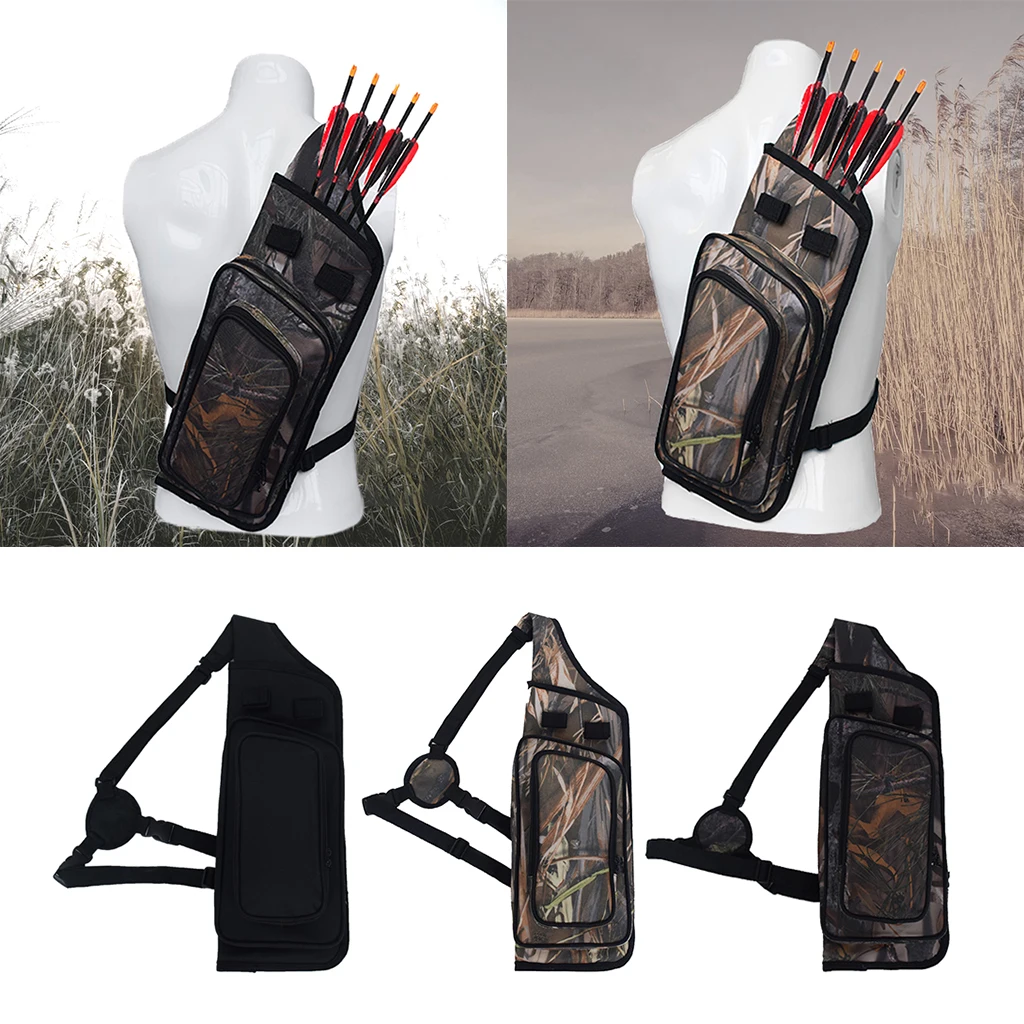 

Arrow Quiver Adjustable Archery Bag Hunting Back Arrow Quiver Tube with Back Strap Archery Arrow Case Holder