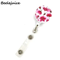 Red Flowers Art Retractable Badge Reel and Lanyard ID Holder (2)