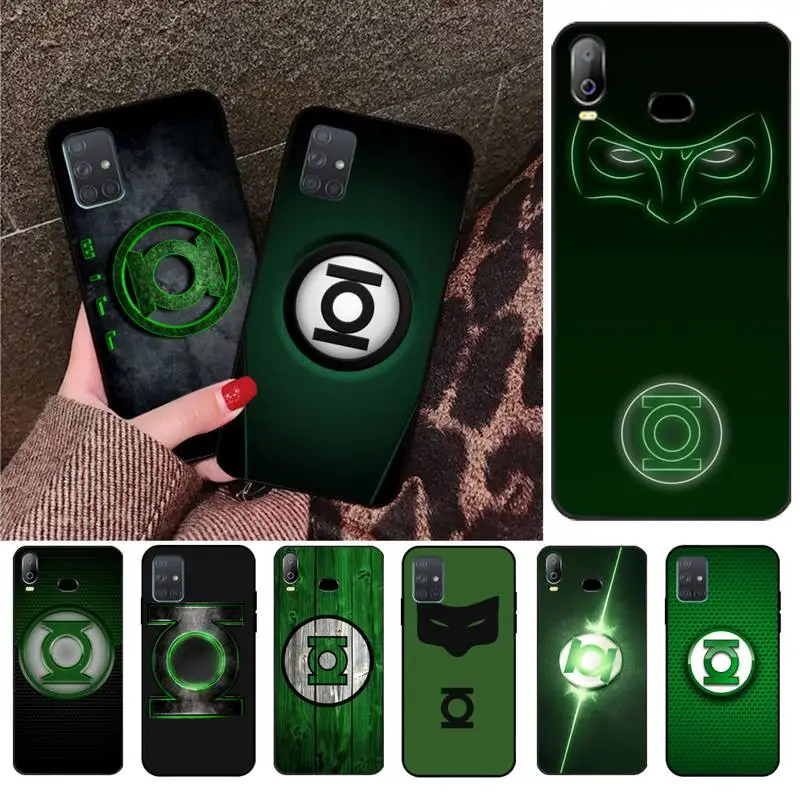 CUTEWANAN Comic Green Lantern logo Black Soft Shell Phone Case Capa For Samsung A10 A20 A30 A40 A50 A70 A80 A71 A51 A6 A8 2018 | Мобильные