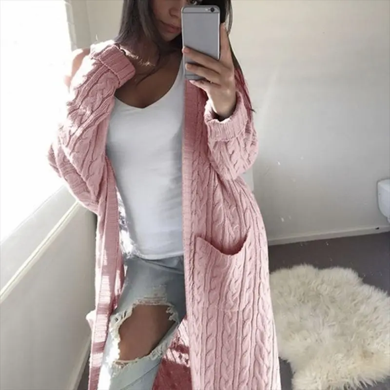 

ZADORIN Women Long Cardigan Solid Long Sleeve Jumper Sweater 2019 Autumn Winter Warm Female Knitted Korean Sweater Cute Clothes