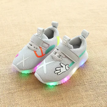 

Children Kids Glowing Shoes Sport Kids Mesh LED Light Shoes Baby Boys Sneakers Girls Luminous Sports Shoes