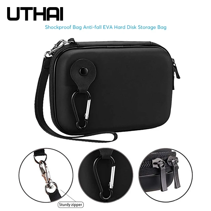Hdd Case Protect Bolsa Eva Box para Hard Drive Cover Enclosure Power Bank Pouch Cabo Mouse Storage 2.5 Uthai-t28