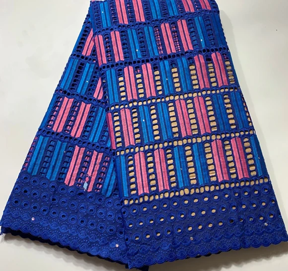 

swiss voile lace in switzerland tissu nigeria lace cotton lace material for african women bridal fabric 5yard/lot BLUE HSH056