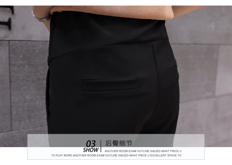 Pregnant trousers spring- summer trousers for maternity work pregnant women's suit straight pants maternity clothes for women