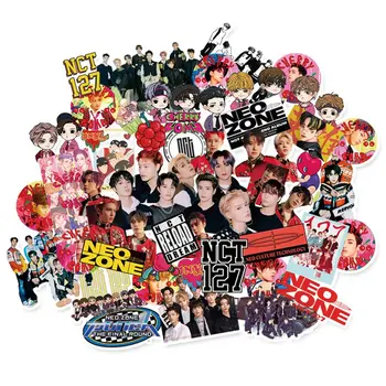 

62PCS/Set Kpop NCT127 Adhesive Photo Sticker For Luggage Laptop Notebook Mobile DIY Stationery Stickers For Fans