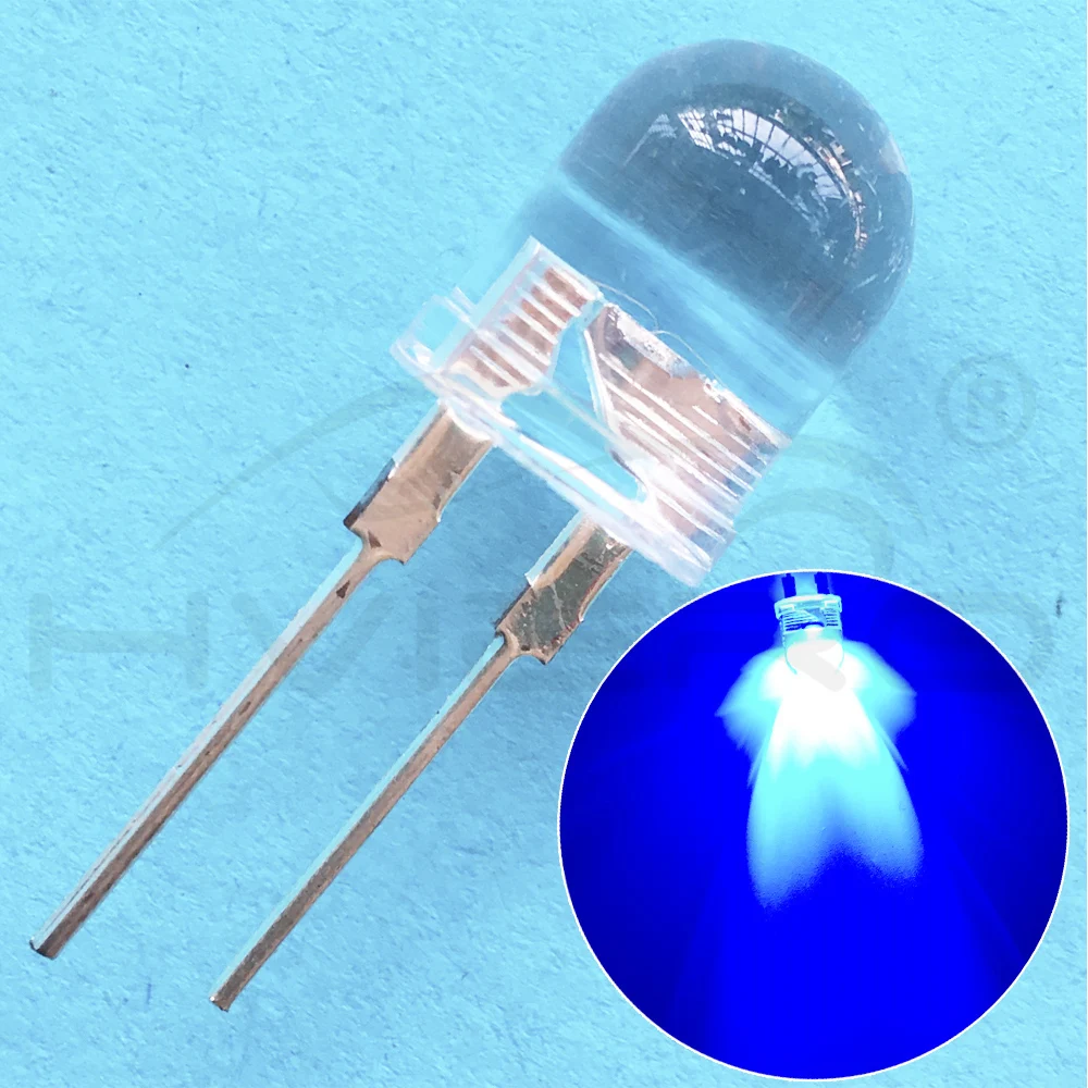 Hviero 10mm White Red Green Blue Yellow Diode Led Round 0.5W power light 3.2~3.6V LED lamp bead light-emitting diodes 30KMCD bulb