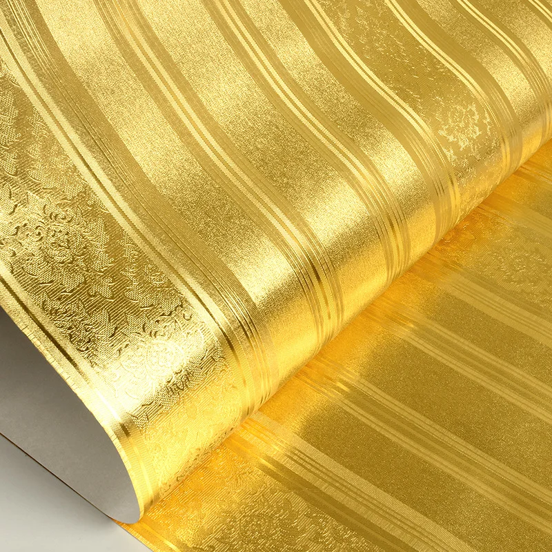 Роскошная полосатая настенная бумага домашний декор современные настенные