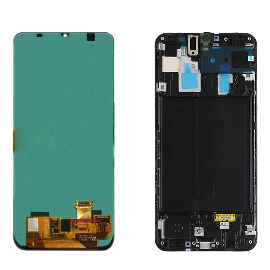 Super AMOLED для samsung galaxy A30 lcd кодирующий преобразователь сенсорного экрана в сборе A305/DS A305F A305FD A305A SM-A305F/DS с рамкой