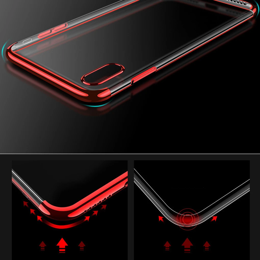Замена для iPhone XR XSmax 7/8 6S plus 7plus X TPU Прозрачная мягкая задняя крышка смартфона