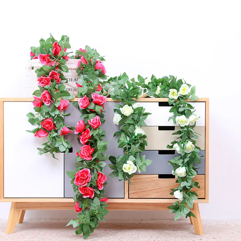 2.3M Piante Di Fiori Artificiali Ghirlanda Di Vite Di Eucalipto Falso Appesa Per Matrimonio Home Office Party Garden Craft Art Decor