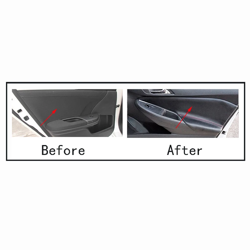 2 шт из черной микрофибры кожа передняя дверь автомобиля панель подлокотника крышка защитные коврики для Chevrolet Cruze