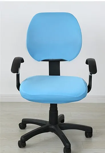 Sky blue 2 шт./компл. вращающееся компьютерное кресло Чехлы Анти-пыль универсальные кресло крышка вращающаяся подъемник сидения защиты Чехол Съемный сидеть покрытия - Цвет: Sky blue