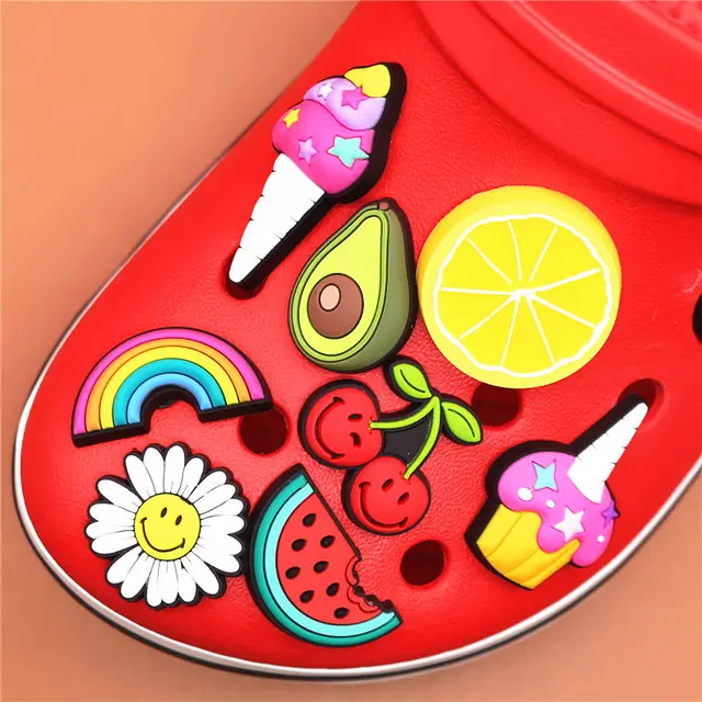 Original Various Fruit Designer Shoe Charms 5pcs/lot Clog Buckle  Accessories Luxury Upper Jewelry Decorations Gift Preferred