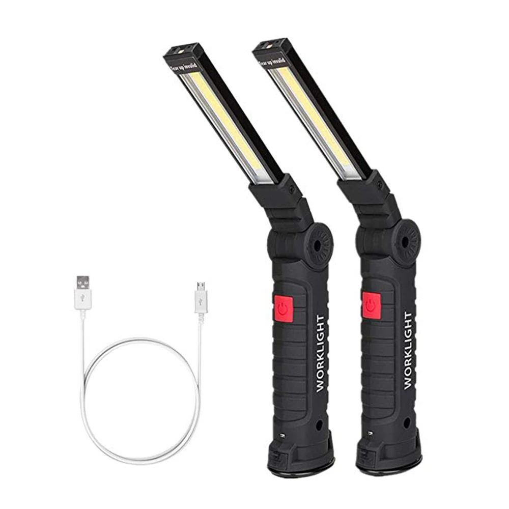 

Portable COB Flashlight Torch USB Rechargeable LED Work Light Magnetic COB Lanterna Hanging Hook Lamp For Outdoor Camping