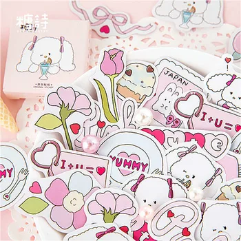 

45PCS Lovely Pink Cute Notebook Notepad Sticker Creative Practical Replaceable Sticker Stationery Gift Traveler Journal