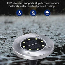 Прочный наземный светильник 8 светодиодный ландшафтный светильник безопасности водосточная наружная дисковая лампа светодиодный IP65 Водонепроницаемый путь