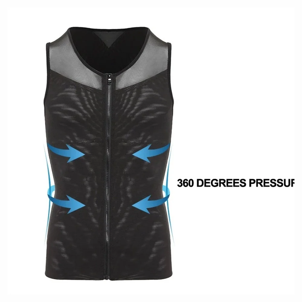 

Shapewear Body Slim Underwear Shaper Men Waist Tummy Control Shapewear Slimming Suits Neoprene Sweat Vest for Weight Loss Summer