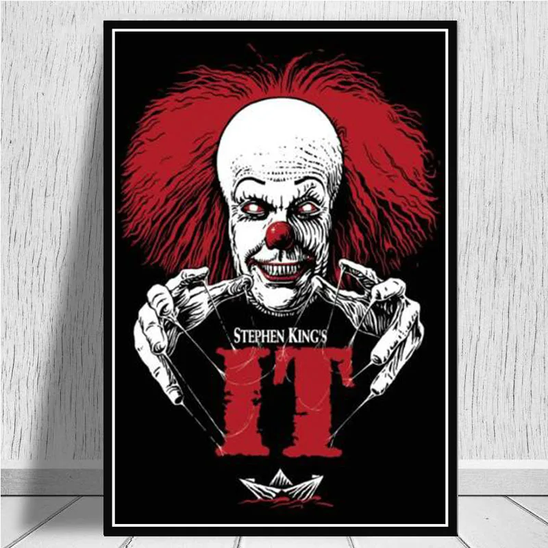 Горячее предложение 2 фильм ужас фильм Pennywise Холст Картина маслом плакатный принт искусство настенные картины для гостиной домашний декор - Цвет: Фиолетовый