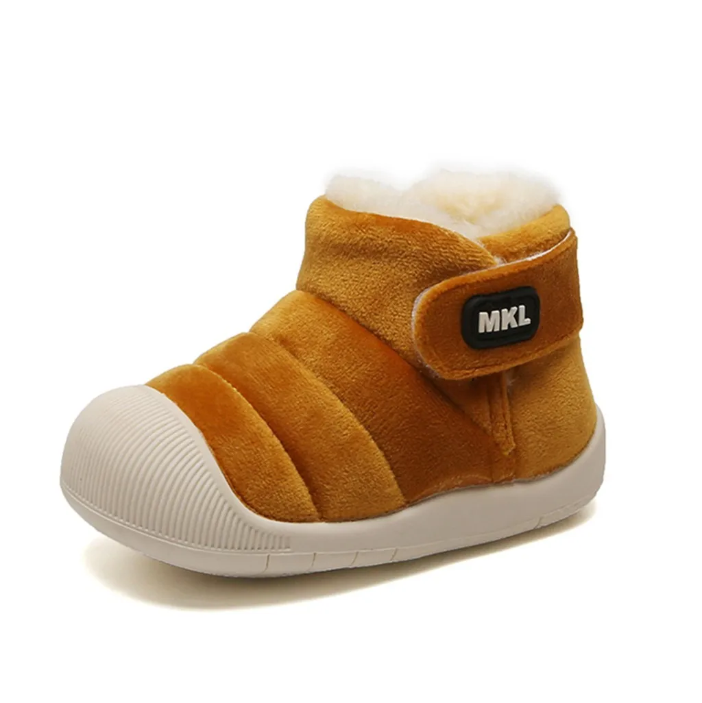 Fashion Shoes For Girls Baby Girls Boys Winter Warm Solid Bling Short Boots Rubber Casual Shoes Baby Girl Shoes 2 Years
