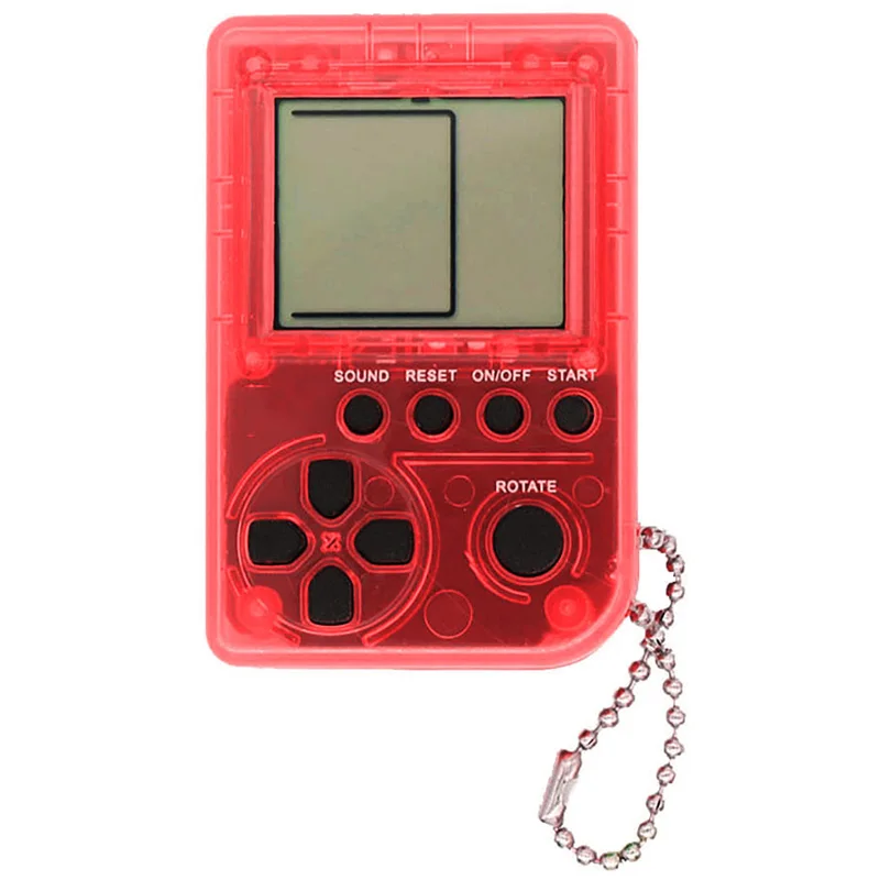 AAAE Top-Tetris мини детская игровая консольная игрушка встроенный 26 игр использование для брелока кольцо держатель детский подарок красный