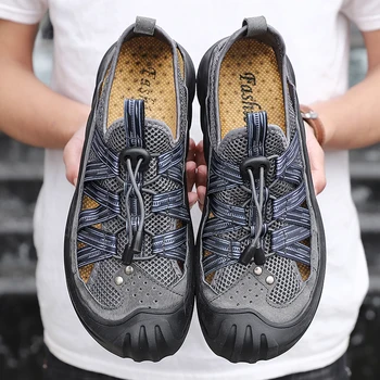 

2020 summer new upstream shoes men's wear-resistant quick-drying breathable large size wading shoes comfortable and lightweight