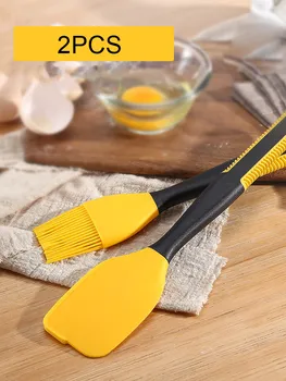 

2pcs/set Silicone Cake Brush and Cake Spatula Baking Tools for Cakes Bakeware Utensil Pastry Baking Cooking Baking Accessories