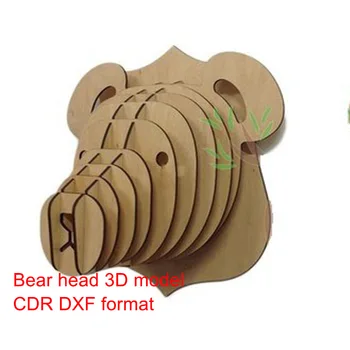 

Pretty bear 3D model CNC laser cutting file CDR DXF format file vector design drawing