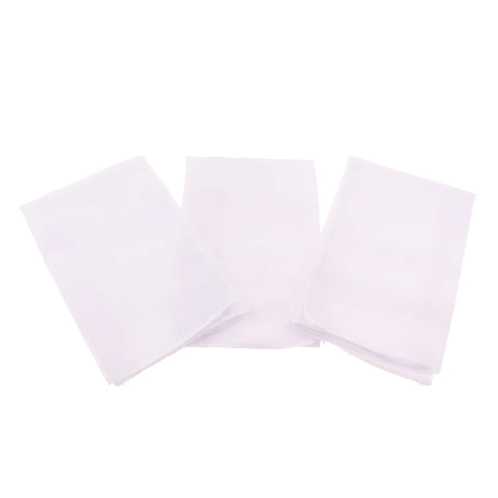 Mouchoir en coton blanc uni personnalisable