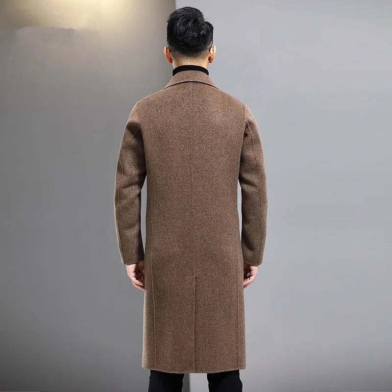 

100%Wool Autumn Winter Men Double-side Woolen Coat Mens Jackets and Coats Windbreaker Long Jacket BDF-1200002 MY1299