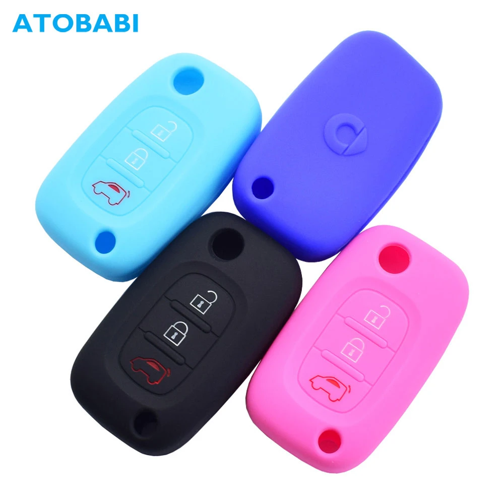 De silicona de estuches para llave de coche de Control llaveros Protector de la piel para Mercedes Benz SMART Fortwo para Lada Renault|Carcasa de llave coche| - AliExpress