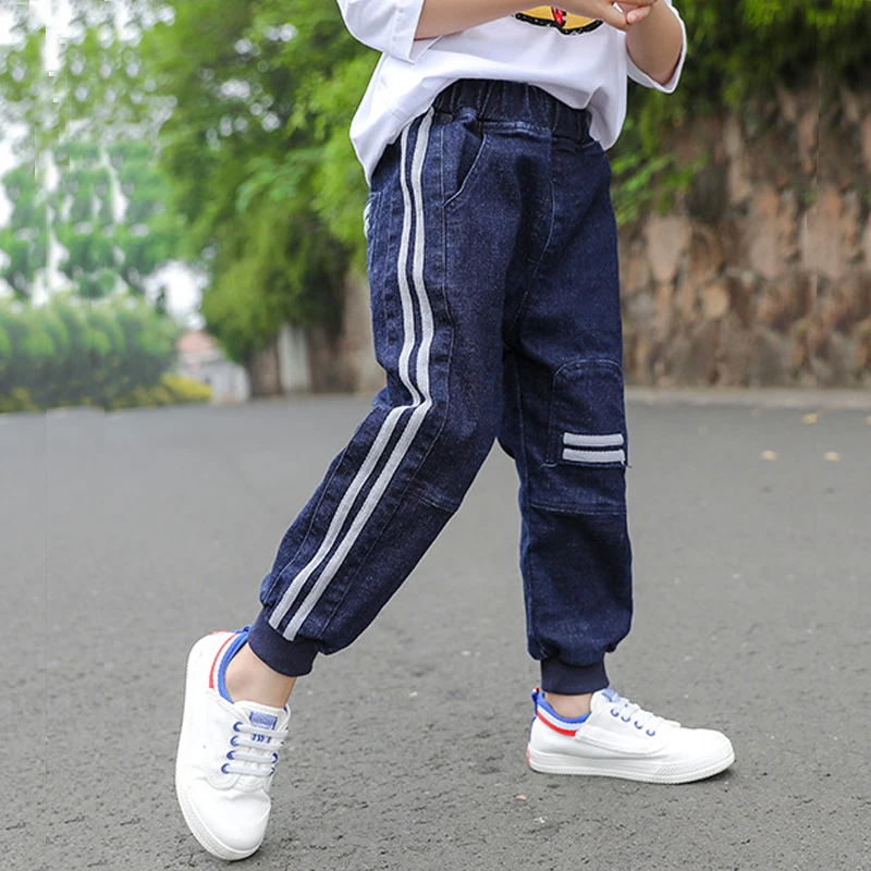 

2019 Kids Jeans Boys Cotton Casual Children Clothing Long Length Blue Denim Pants Kids Clothes Spring Big Boys Spiderman Jeans
