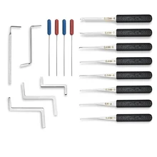 NAIERDI 17PCS Schlosser Werkzeug Liefert Gebrochen Key Entfernen Auto Extractor Set Lock Pick Hardware Edelstahl DIY Griff Werkzeuge