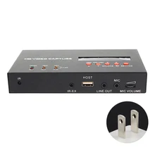 YY-283S, микрофонный вход, игра 1080 P, HDMI, не нужен ПК, АБС-пластик, конвертер, видео Захват, коробка, записывающая карта, ТВ, прочный, черный