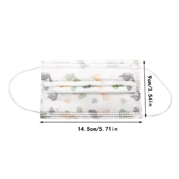 

50PCS 3Layer Non-woven Face Mouth Cover Kids Cartoon Disposable Mask For Halloween Christmas
