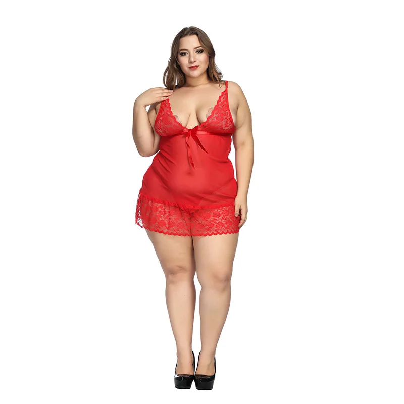 Женское белье размера плюс 6XL нижнее белье кружевное платье Женская одежда, красный цвет Ropa пикантные Para El Sexo Нижнее Белье Порно женская ночная сорочка, одежда для сна