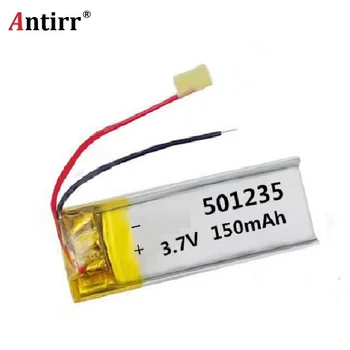 

3.7V 150mAh battery 501235 Lithium Polymer Li-Po li ion Rechargeable Battery For Mp3 MP4 MP5 GPS PSP mobile electronic part