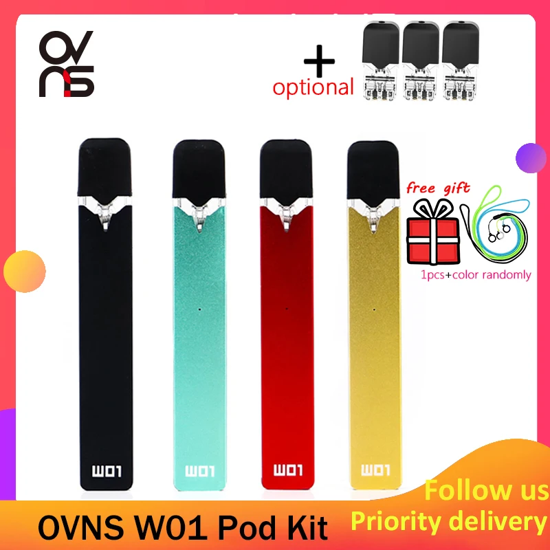 Günstige Neueste Original OVNS W01 Pod Vape Kit LED power anzeigt Pod System Elektronische Zigarette Kit VS minifit Kit
