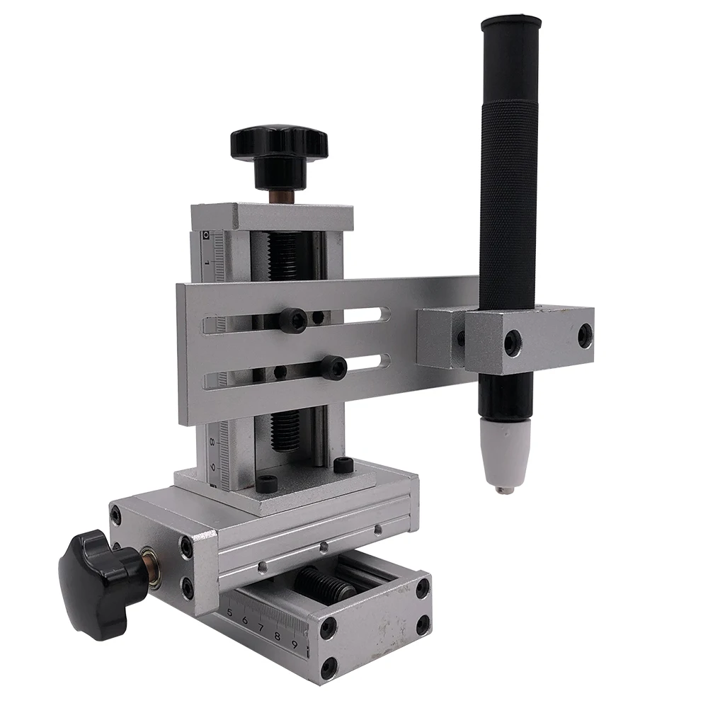 XYZ Axis Welding slide 3D Cross Welding Torch Holder Manual Adjustment Slide Table TIG MIG Gun Clamp Holder