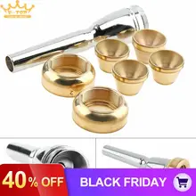 7 шт. Труба латунь профессиональная труба рот 3C 5C 7C 1-1/2C с 2 золотыми головками и 4 чашки