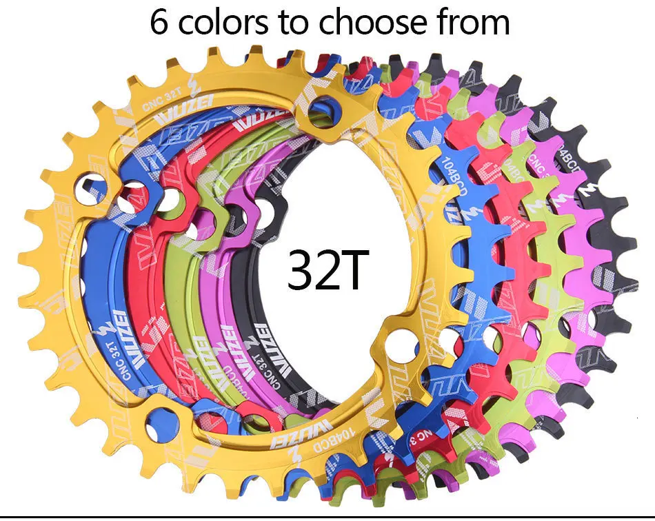 Одна узкая ширина система скорости Crown 104 Bcd 1 Rodada 38 36 34 32 T Mtb 9 10 11 S 1*11 крест кольцо