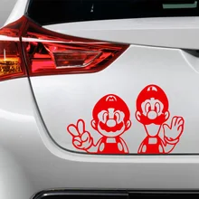 Pegatinas divertidas de Super Mario URSS graciosas pegatinas coloridas de coche calcomanías para automóviles