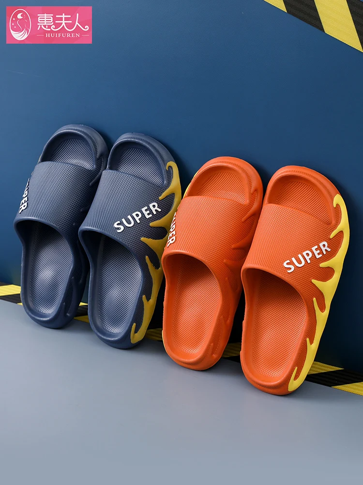 Men Wear Outside Cool Sandals Large Base Ins Odor-proof Boys Slippers in The Summer of Anti-skid Bathroom Outdoor Home Slides